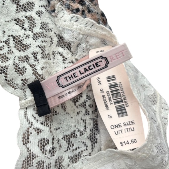 NWT Victoria's Secret Lacie OS Thong with Satin and Lace Pushup Bra (34B) - Picture 3 of 5
